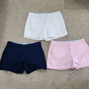 Lot Of 3 Crown & ivy Women's Shorts - White, Navy, Pink
